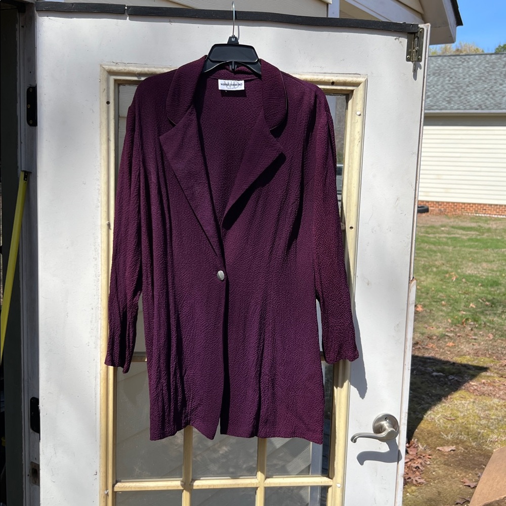 Women's Size XL COAT JACKET BLAZER Purple "Wayne Diamond" Blazer GUC ❤️